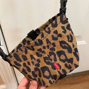 Supreme men’s women’s neck pouch crossbody bag leopard